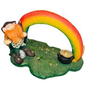 Annallee Dolls 2003 3" ST. Patrick's Day Rainbow Leprechaun Pot Of Gold